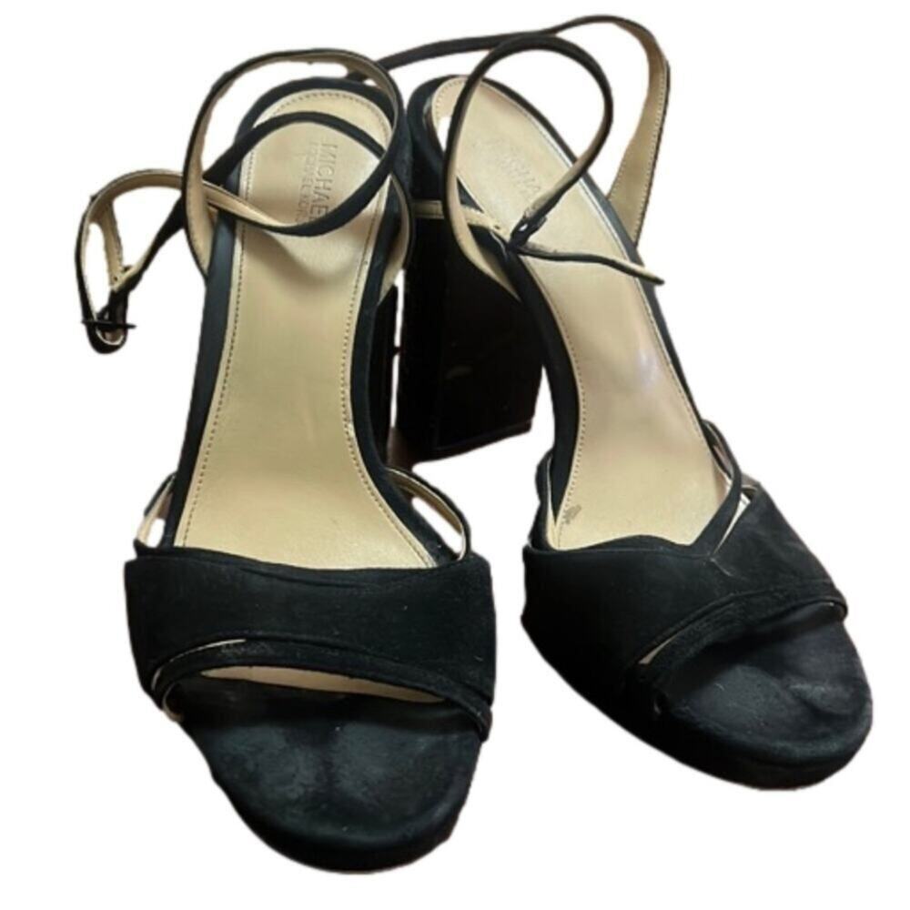 MiCHAEL MICHAEL KORS YOONIE CRYSTAL‎ PLATFORM SANDALS SIZE 9 1/2 M